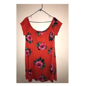 Floral off the shoulder dress